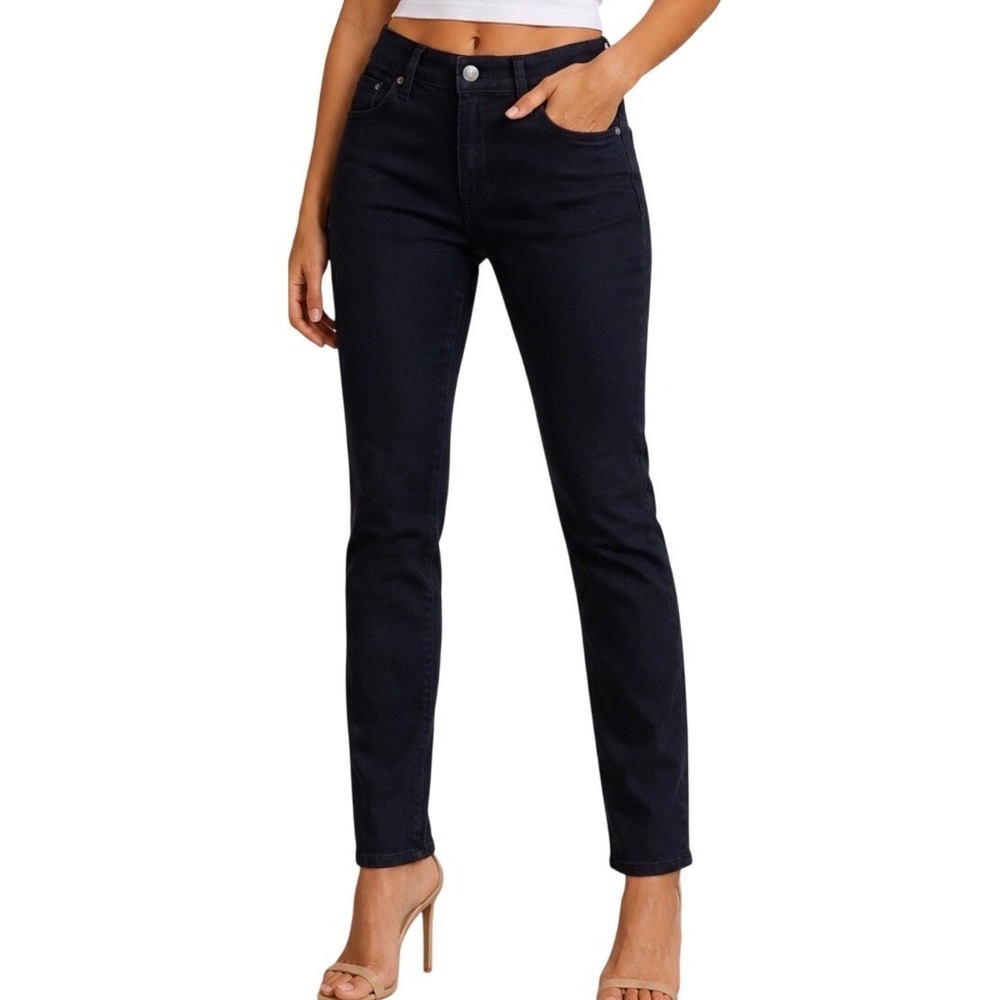 J.Crew Women Black Skinny Jeans Size 30‎ F7995 Stretch Denim Mid Rise Ankle